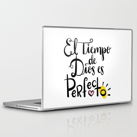 El Tiempo De Dios Es Perfecto Laptop Ipad Skin By Sandylucien Society6