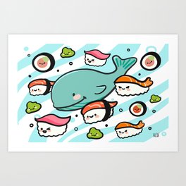 Sushi Bunch Art Print