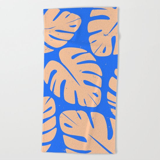 Monstera Leaf Print 5 Beach Towel