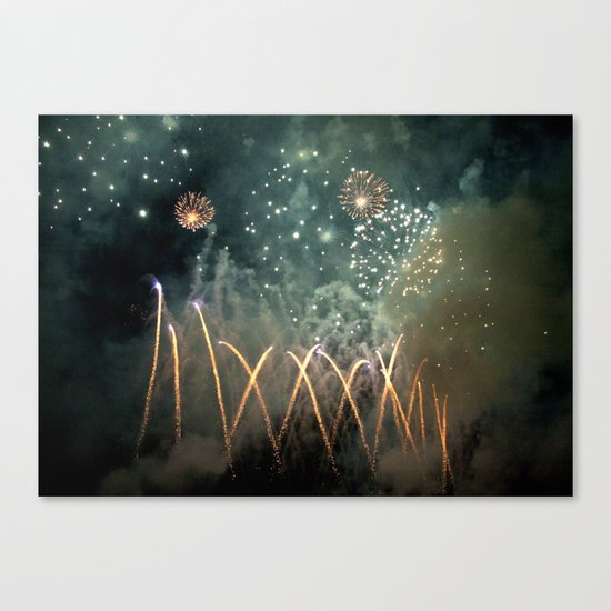 Fireworks Face Canvas Print