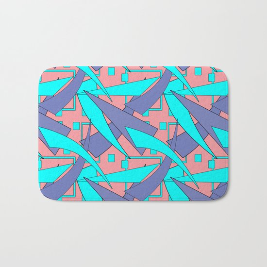 Creative abstract pattern . Geometric shapes . Bath Mat