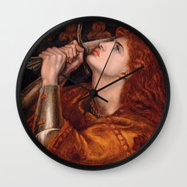 JOAN OF ARC - DANTE GABRIEL ROSSETTI Wall Clock