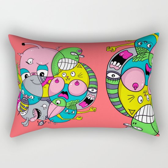 Scribble Ball Rectangular Pillow