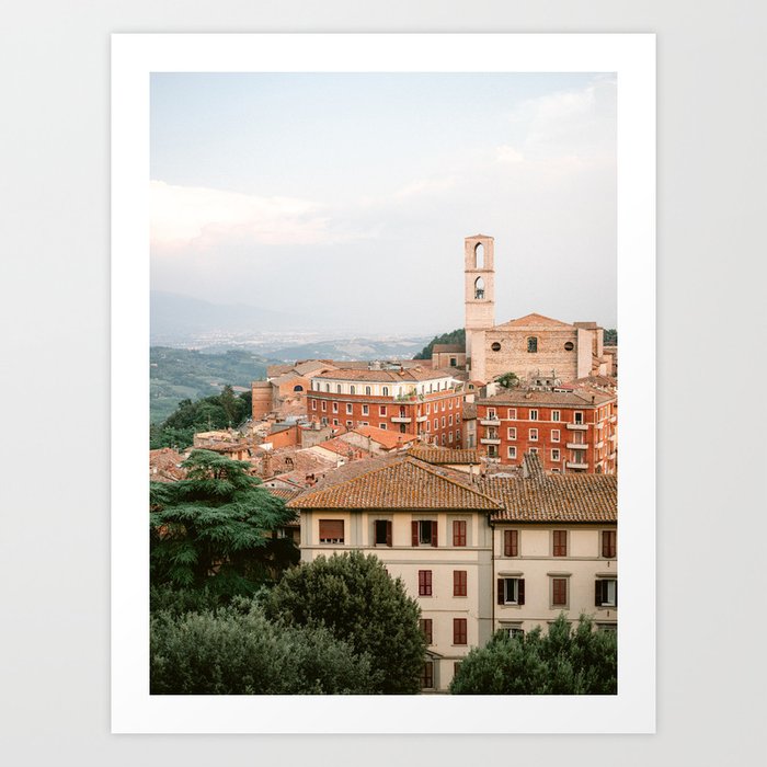 View of Perugia | Umbria Italy | Fine art travel art Europe Art Print