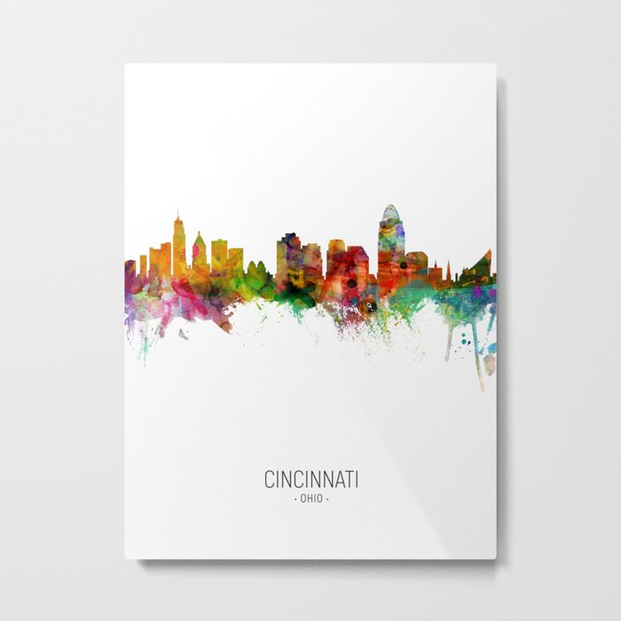 Cincinnati Ohio Skyline Metal Print