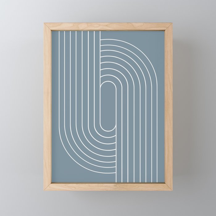 Oval Lines Abstract XLVII Framed Mini Art Print
