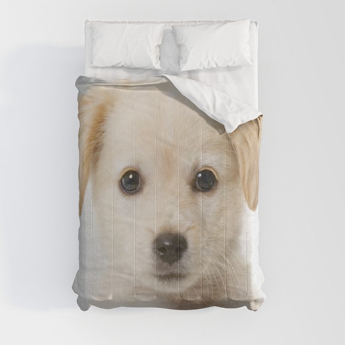 Golden Retriever Puppy - Colorful Comforter