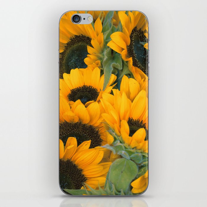 Bright Yellow Summer Sunflower Garden iPhone Skin