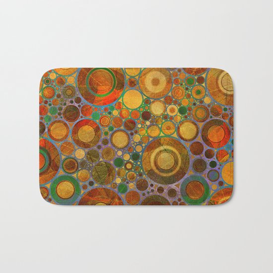 Abstract Circles Pattern 2 Bath Mat
