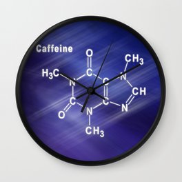 Caffeine Structural chemical formula Wall Clock