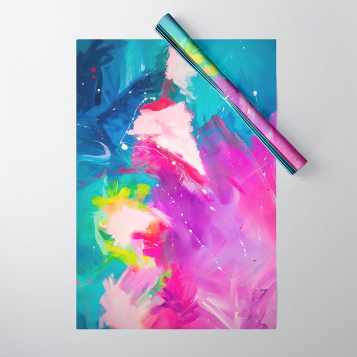 Happiness Series - Bright & Colourful Abstract Painting Wrapping Paper