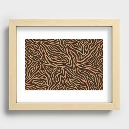 Abstract Zebra skin pattern. Digital Illustration Background Recessed Framed Print