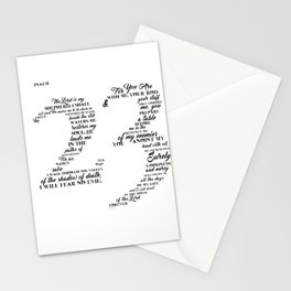 Psalm 23 Typography Stationery Card