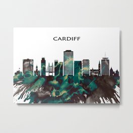 Cardiff Skyline Metal Print