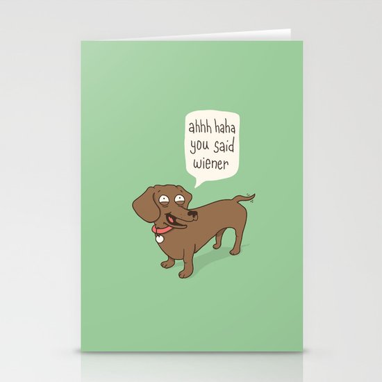 Immature Dachshund Stationery Cards