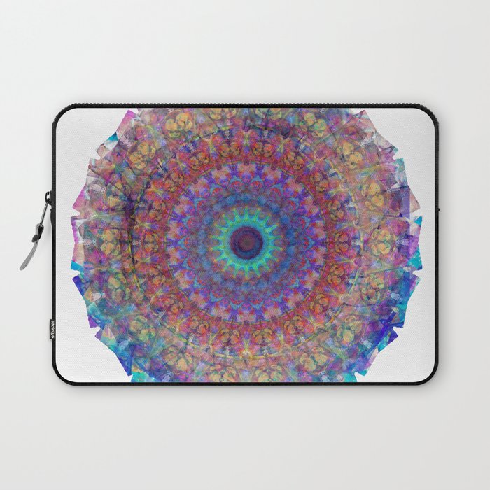 Colorful Vibrant Art - Life Glow Mandala Laptop Sleeve