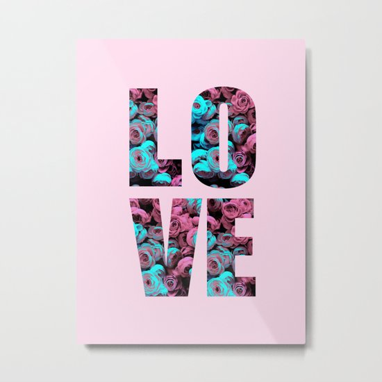 Floral Love Metal Print