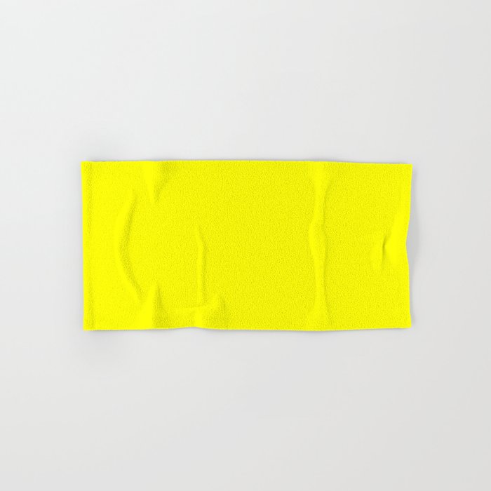 Monochrome yellow 255-255-0 Hand & Bath Towel