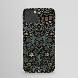 William Morris Vintage Blackthorn Dark Green 1892 iPhone Case