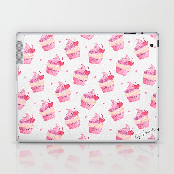 Bite Me Cupcake - Pink Laptop & iPad Skin