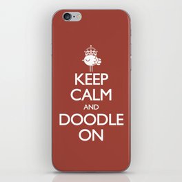 Keep Calm & Doodle On (Red) iPhone Skin
