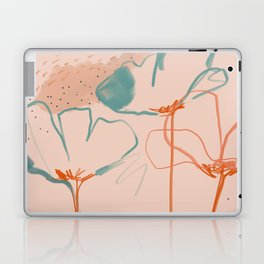Outlined Floral On Pink Laptop Skin