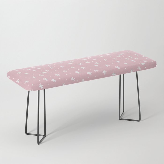 Stars and dots - pink and white Bench