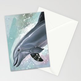 Bottlenose Dolphin In Joy Stationery Card