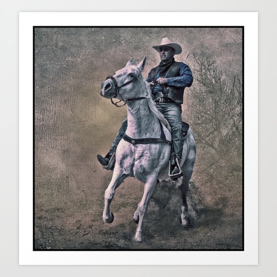 Whoa Silver Art Print