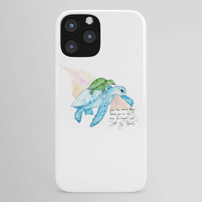 Snuggled into my heart Sea Turtle iPhone Case