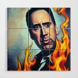 Cage in the Fire Wood Wall Art