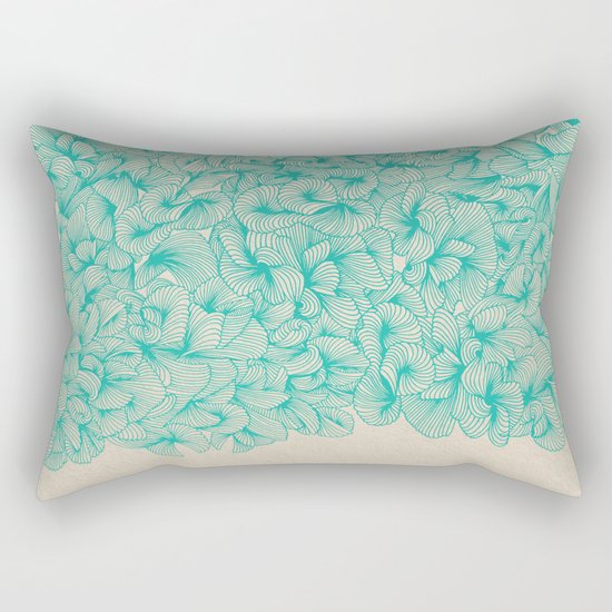 Abstract Pattern – Turquoise Rectangular Pillow