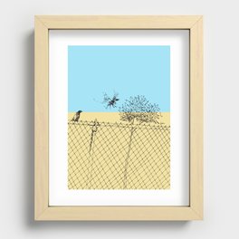 Bird Fence - C Recessed Framed Print