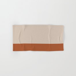 Minimalist Solid Color Block 1 in Putty and Clay Hand & Bath Towel