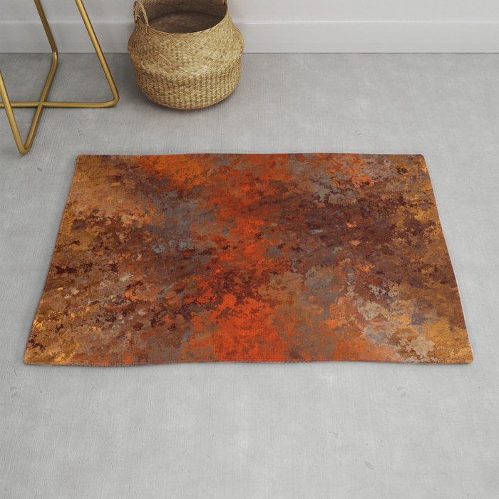 Gold and Rust Rug