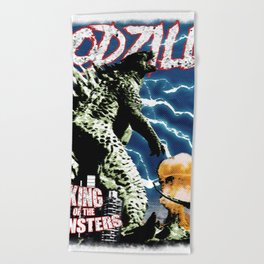 Godzilla War II Beach Towel