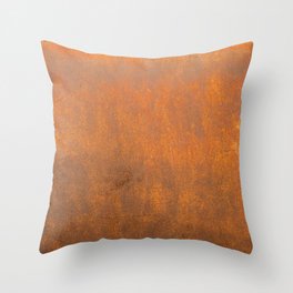 Rust surface. Close up of black rust on an old sheet of metal texture. High quality grunge rusty old and dirty metal plate. Iron surface full area. - background pattern. Throw Pillow