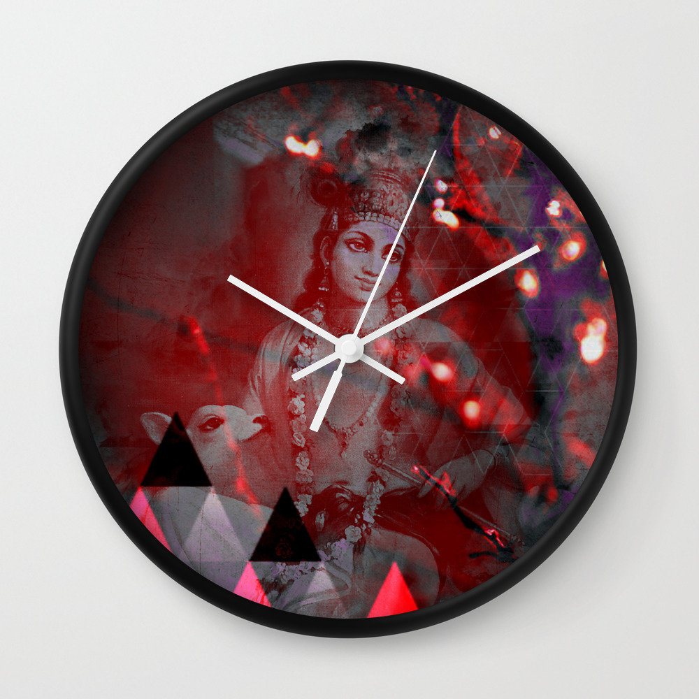 Krishna Reprise The Hindu God Wall Clock By Sarveshagarwal Society6