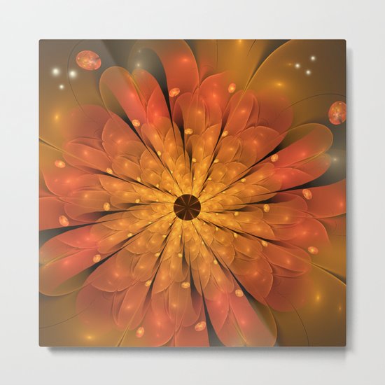 Cosmic Flower Metal Print