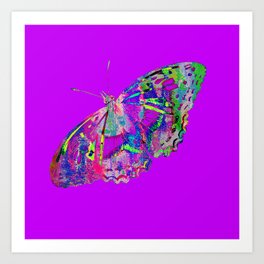 Butterfly QF Art Print | Pop Art, Illustration, Vintage, Digital 
