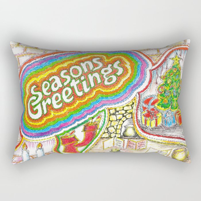 DWeekes Seasons Greetings Rectangular Pillow