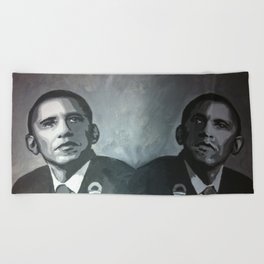 Obama Duality Painting Beach Towel