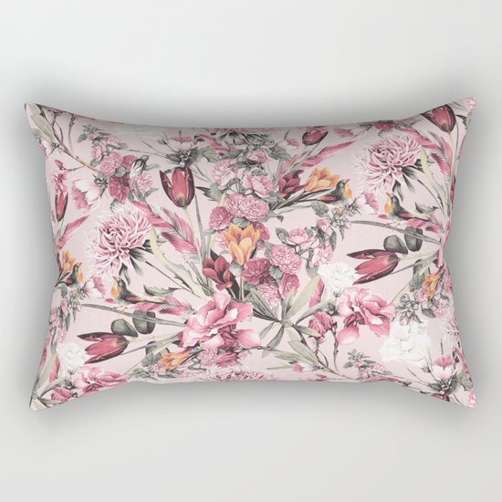 RPE FLORAL XI PINK Rectangular Pillow
