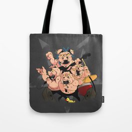 Rock And Roll Pigs Tote Bag