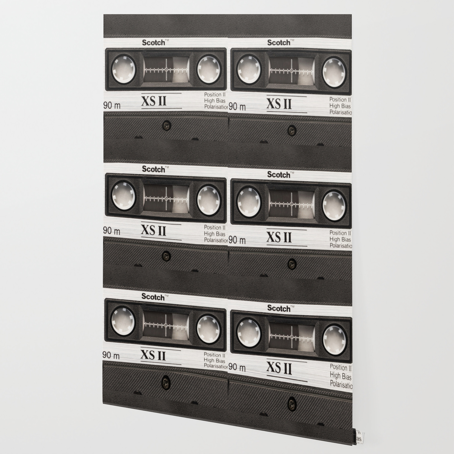 Cassette Tape Black And White Decor Society6 Buyart Wallpaper