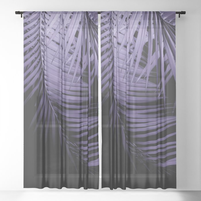 Palm Leaves Ultra Violet Vibes #1 #tropical #decor #art #society6 Sheer Curtain