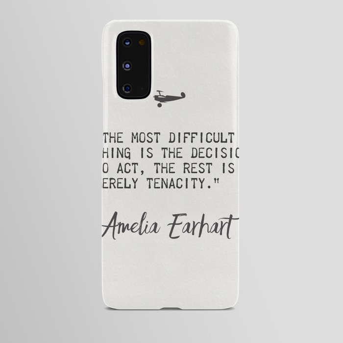 Amelia Earhart Growth Quotes Android Case