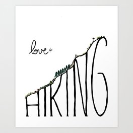 Love Hiking Art Print