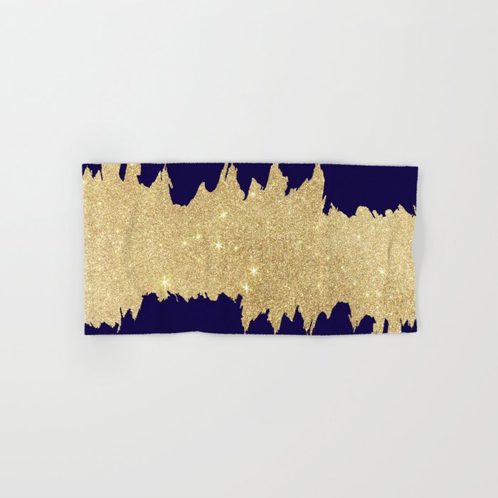 Navy and best sale gold bath towels