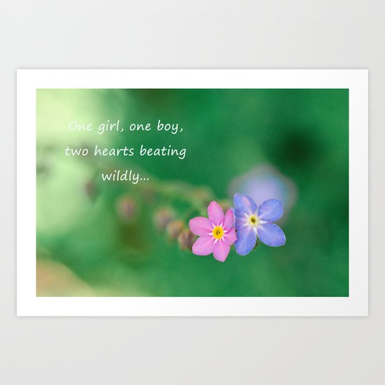Two Hearts Beating Art Print